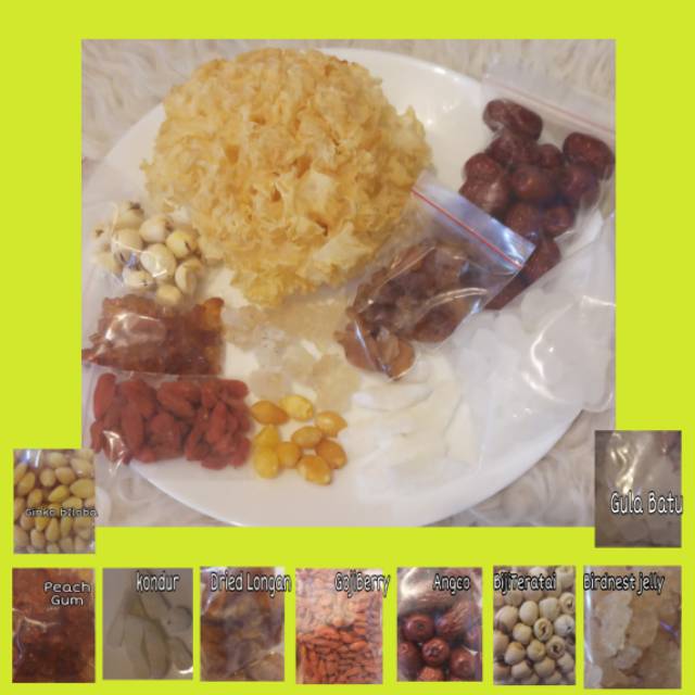 

Terlaris !! Lengkap !! Paket Peachgum snow bird nest porsi besar