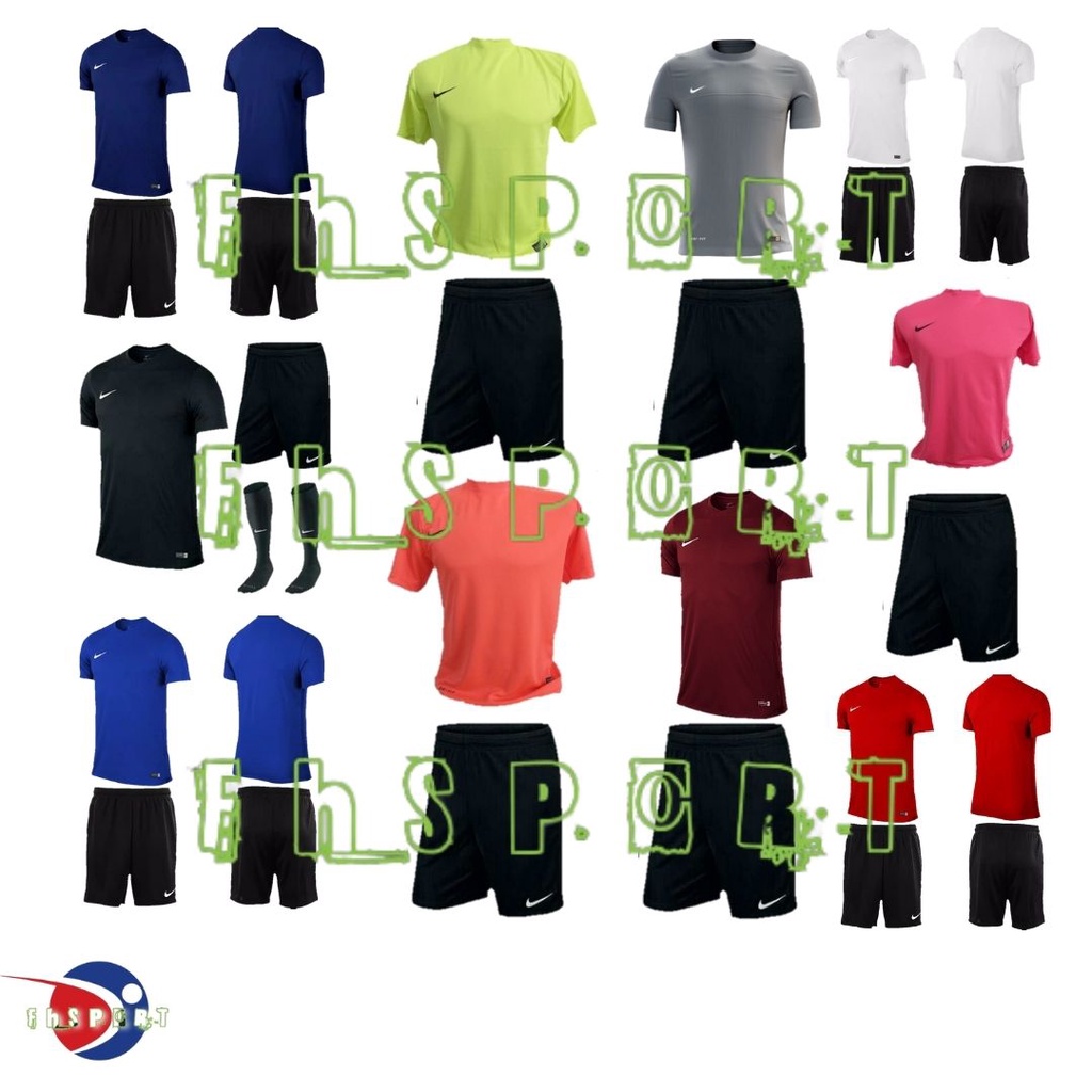 Setelan olahraga futsal &amp; bola kaos jersey &amp; celana pendek gratis kaos kaki (3 pcs)