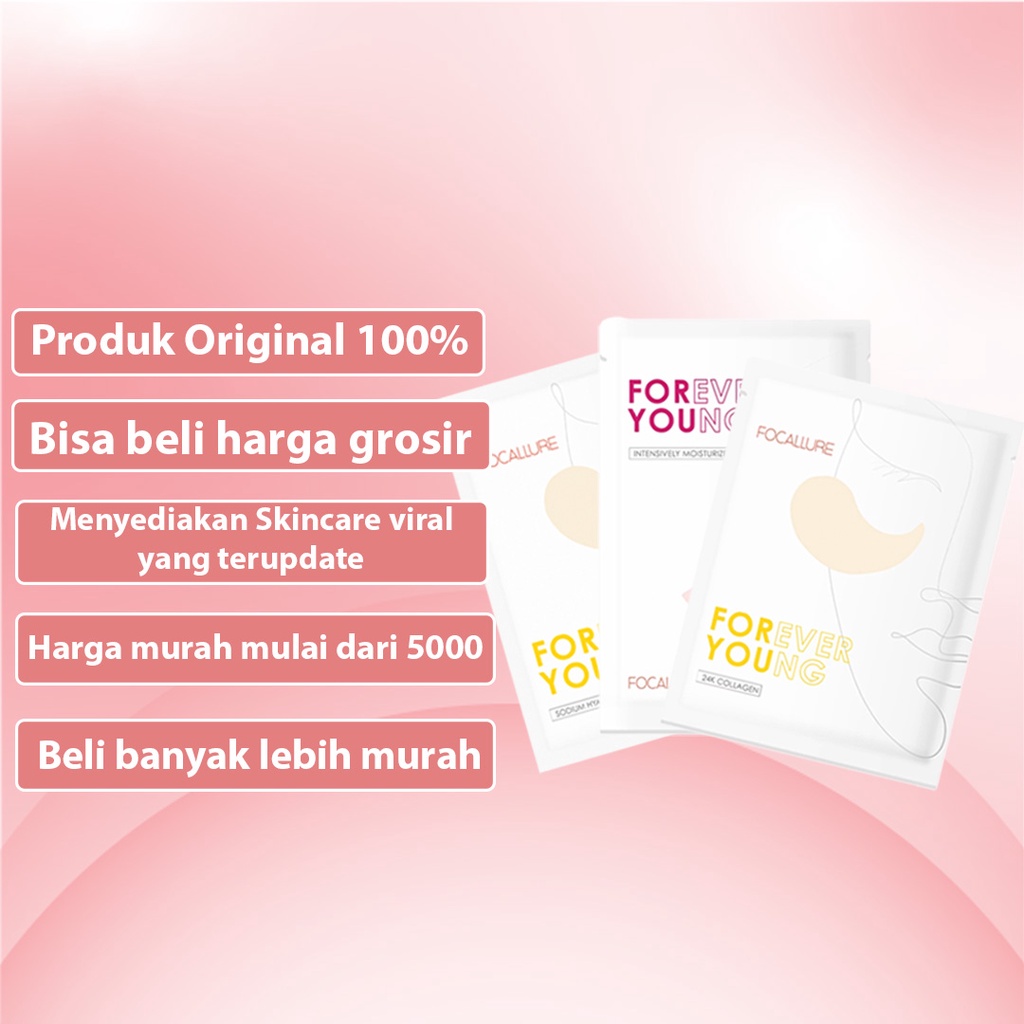 [ SKINHOUSEID ] FOCALLURE COLLAGEN CRYSTAL 24K GOLD PURE LUXURY EYE MASK | HYDRA GEL EYE MASK | MOISTURIZING LIP MASK