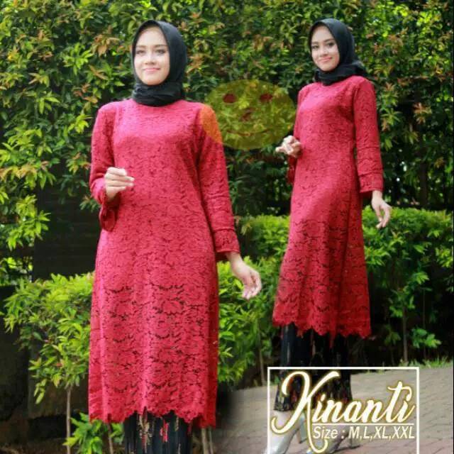 KEBAYA JADI BROKAT KINANTI HITAM / BAJU KURUNG / KEBAYA MODERN / KEBAYA PESTA / BATIK /KOJ 1860
