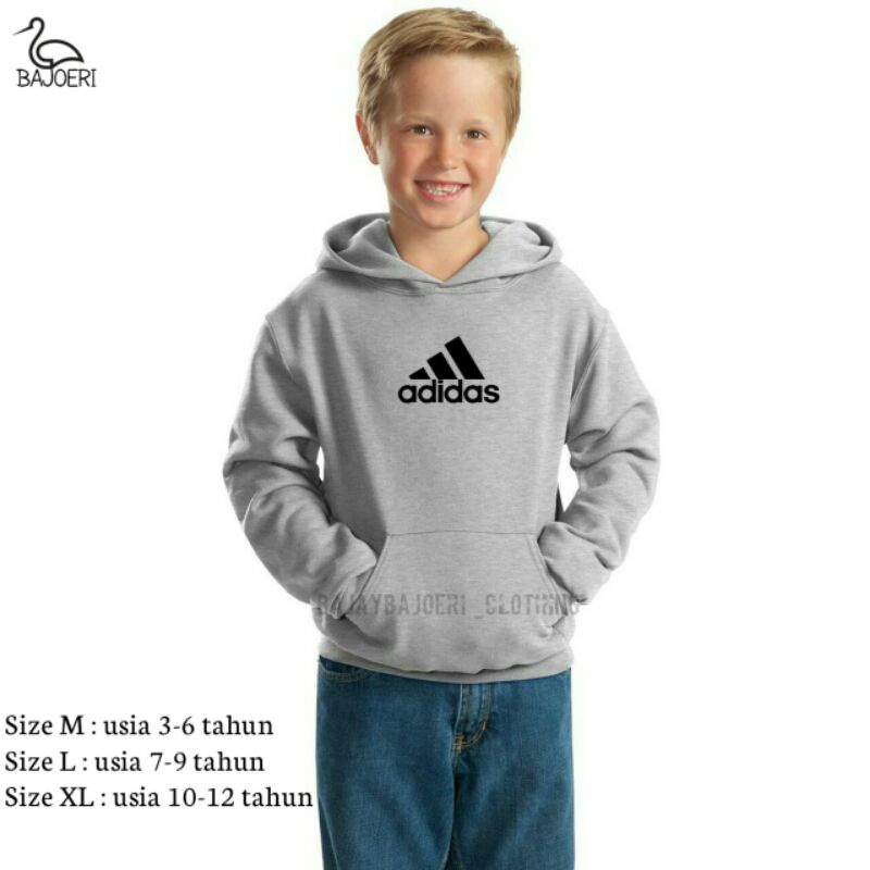 Jaket adidas sweater hoodie anak original bisa di pakai oleh anak laki-laki dan perempuan adidas