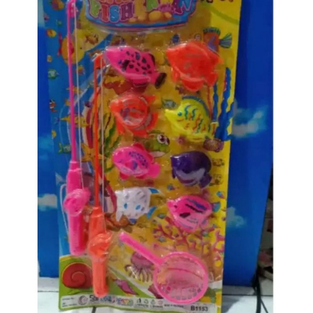 MAINAN PANCINGAN IKAN BESAR 8 IKAN 2 ALAT PANCING FISHING GAME
