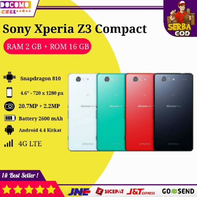 COD HP Handphone Sony Xperia Z3 Compact Mini Docomo Seken Second Bekas Murah Android 4G Ram Besar