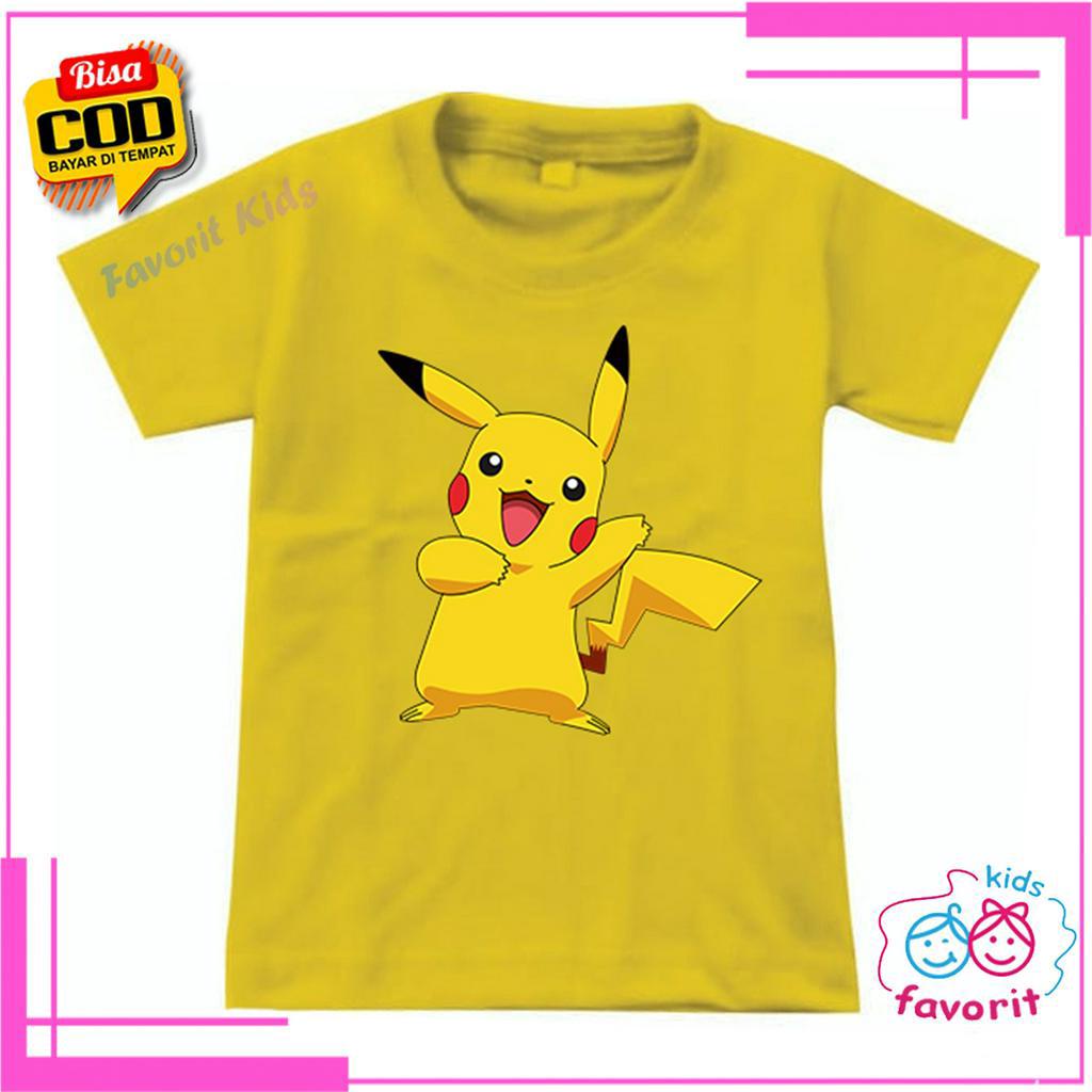 KAOS ANAK PEREMPUAN LENGAN PENDEK  MOTIF POKEMON 1 TAHUN - 10 TAHUN