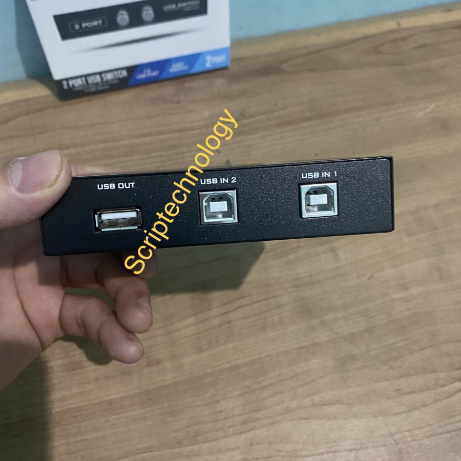 Manual Switch Printer 2 Port NYK Data Switcher 1-2 Usb 2.0