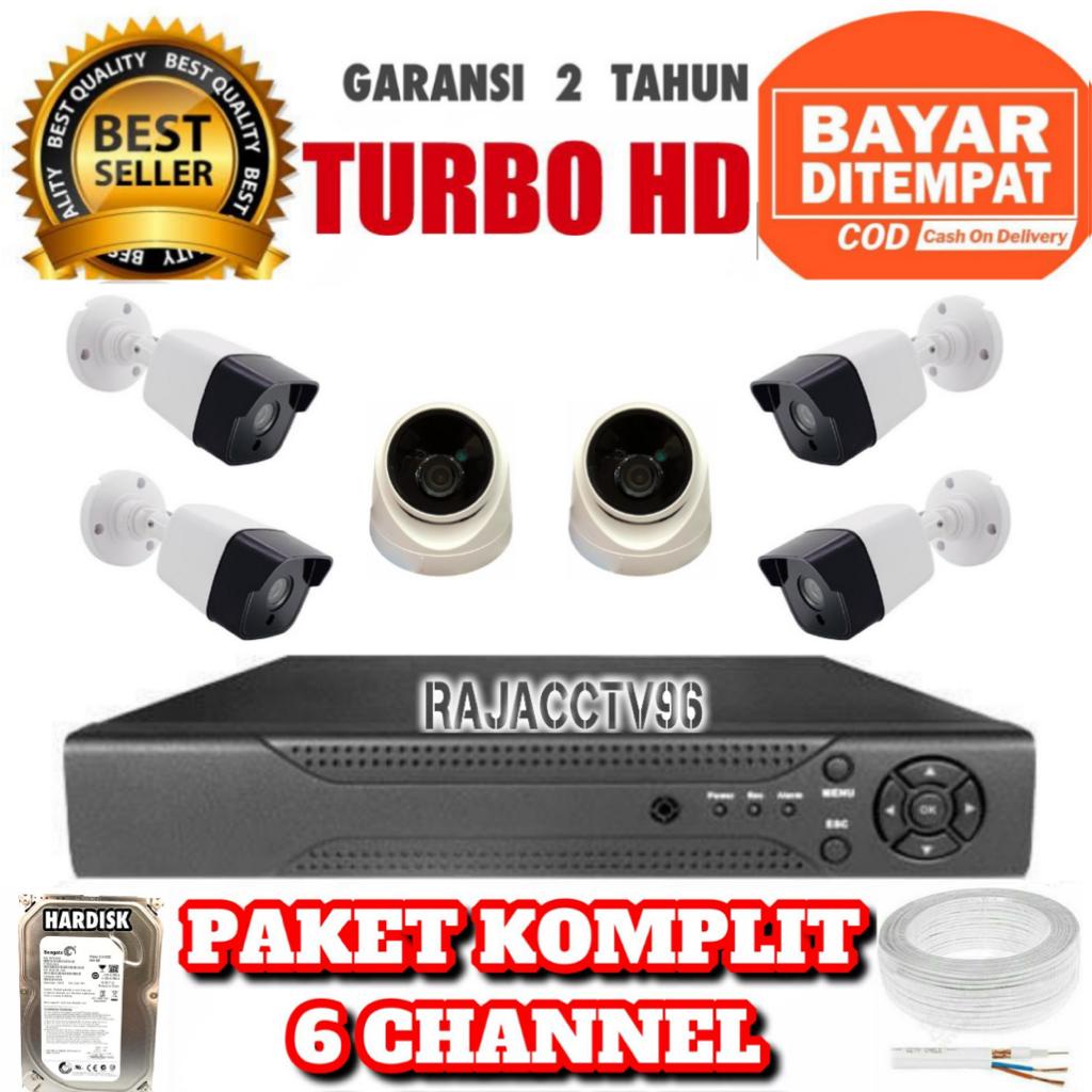 PAKET CCTV 8CHANNEL 6CAMERA 8CHENEL 6KAMERA 5MP 1080P IC SONY TURBO HD KOMPLIT TINGGAL PASANG