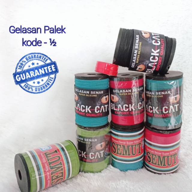 Senar layangan BLACK CAT ukuran gulungan 6x4cm senar benang layangan gelasan kenur adu