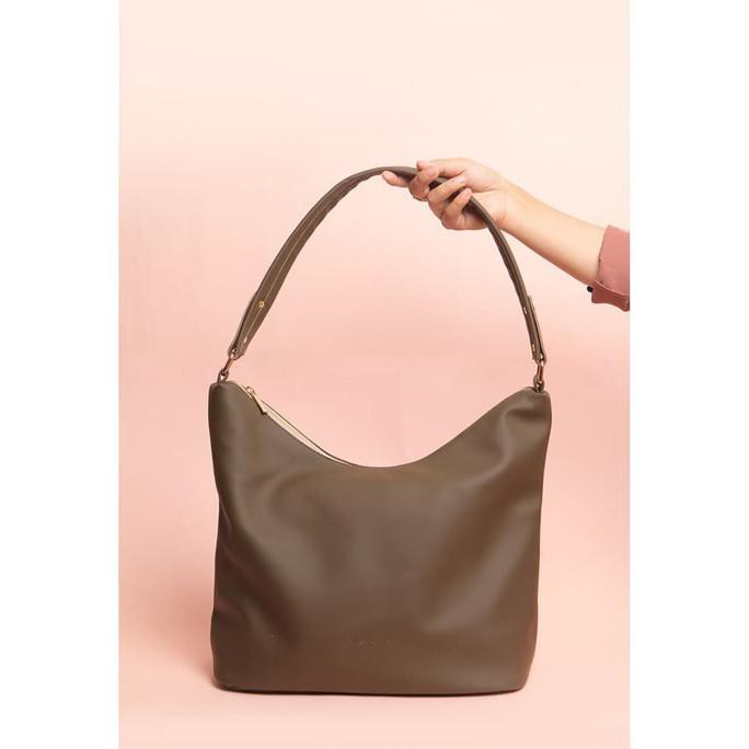 Tas Wanita Tote Bag Hobo Matte Olive Merche