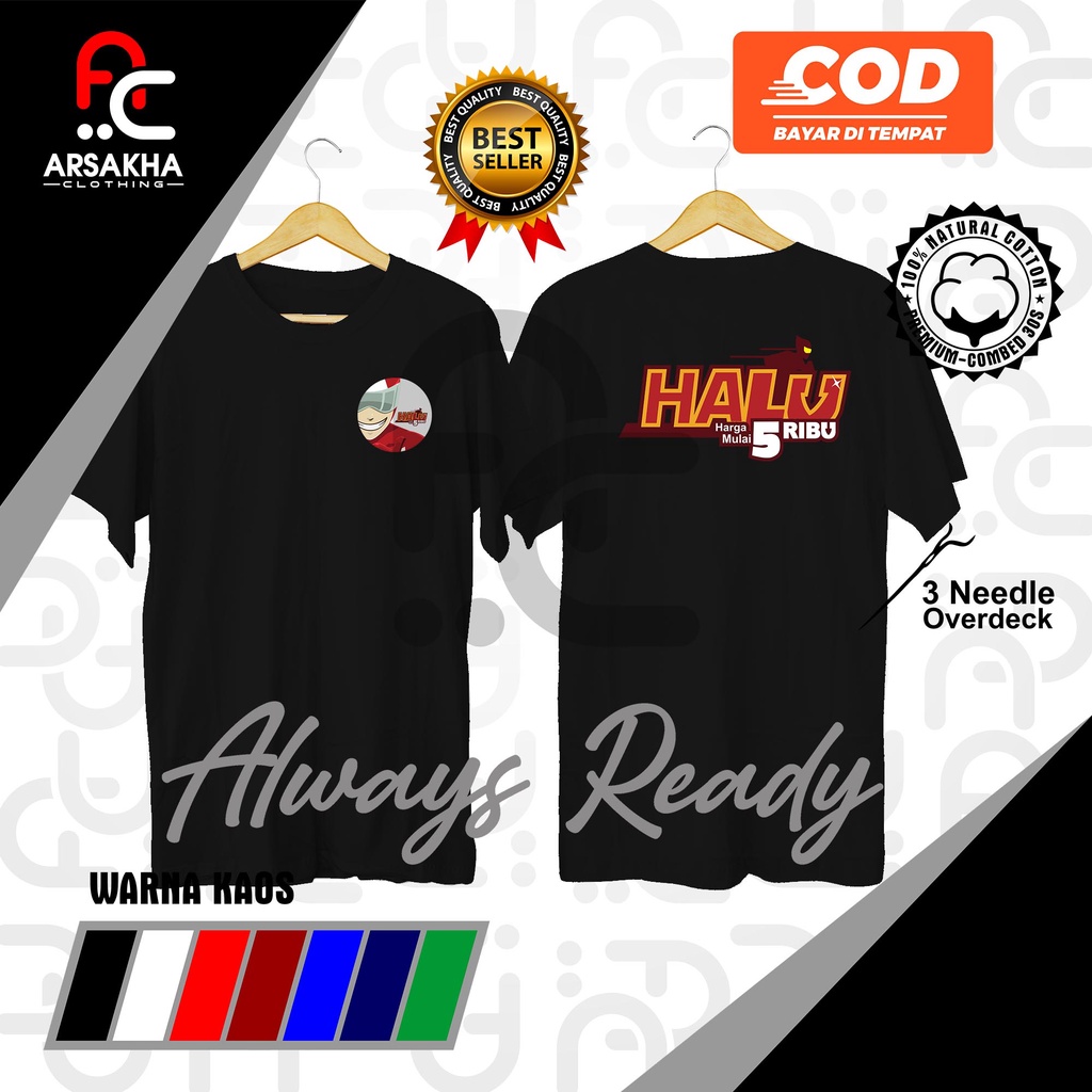 Kaos Sicepat Halu Simple  Baju Distro Katun Combed 30s by Arsakha Clothing