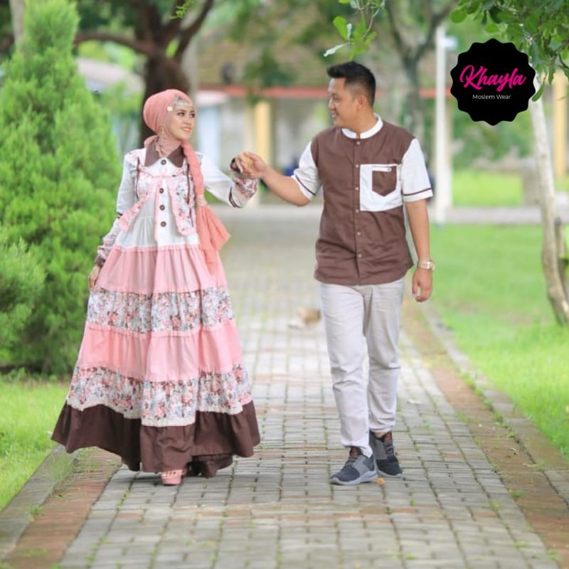 Gamis Lebaran & Koko Lebaran Terbaru / Gamis Couple Lebaran / Baju Couple Lebaran / Gamis Khayla KH-