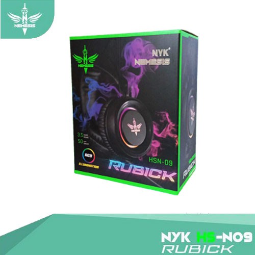 Headset Gaming NYK HSN-09 RUBICK HSN 09  + Audio Splitter