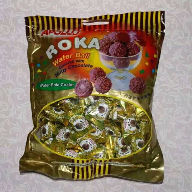 

ROKA apollo refill wafer bola isi coklat 80 pcs/ waferball