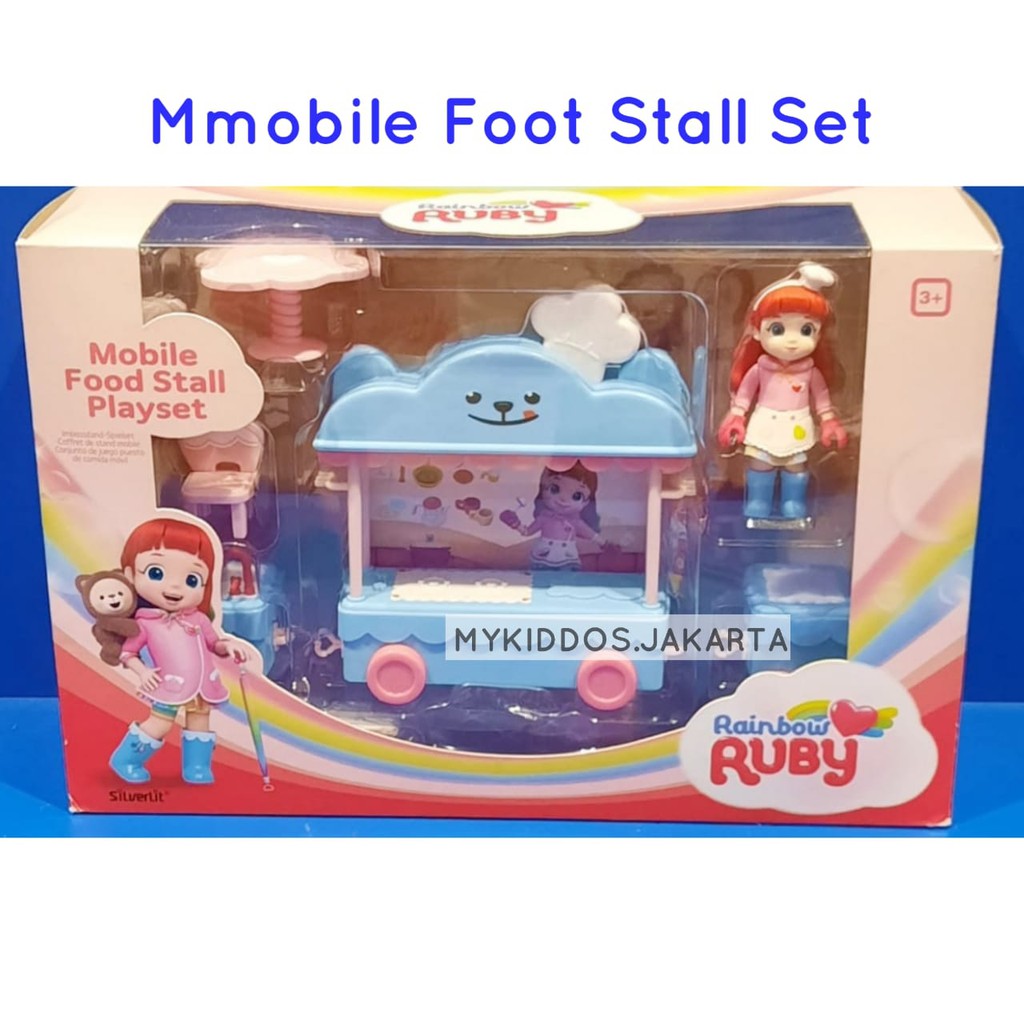 Boneka Ruby Rainbow Mobile Food Stall Playset [Original]