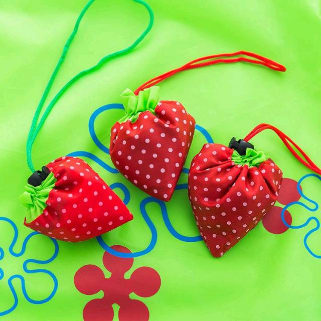 Megasari,Tas Belanja Lipat Strawberry