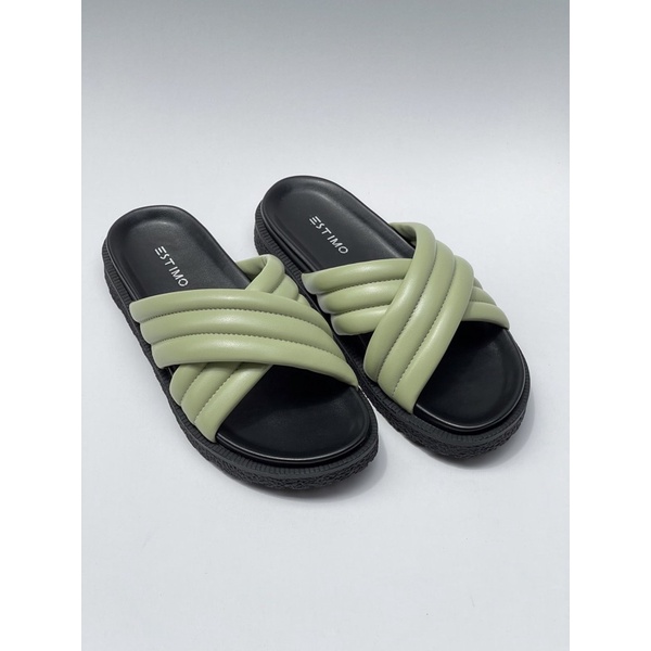 Sandal slip on wanita | SIGRID by estimo.look | sandal wanita sandal cewek-Matcha