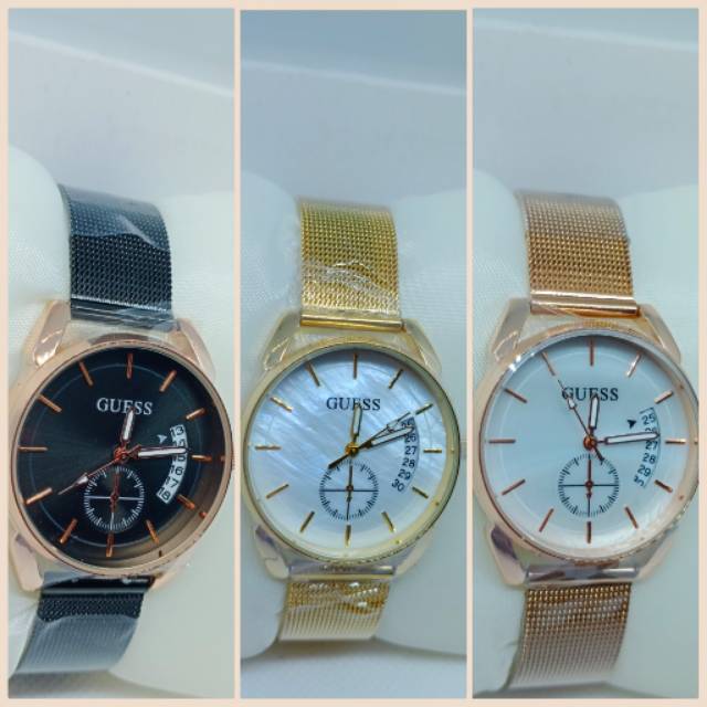 JAM TANGAN GUESS WANITA RANTAI PASIR