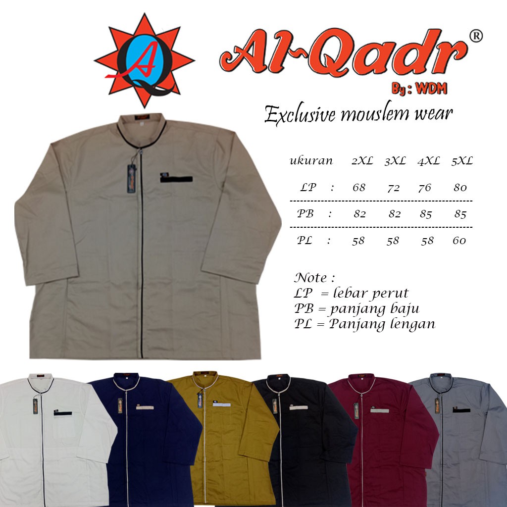 Baju Koko Jumbo Al qadr Pria Muslim Jumbo