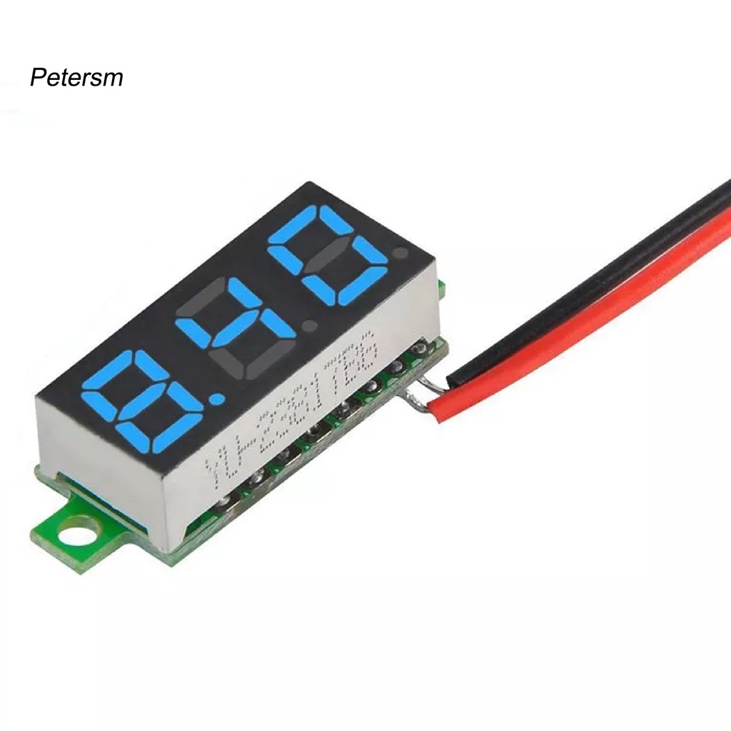 PP   Four Colors Mini Voltmeter Two-Wire Display Panel Voltage Tester Easy Installation for Car