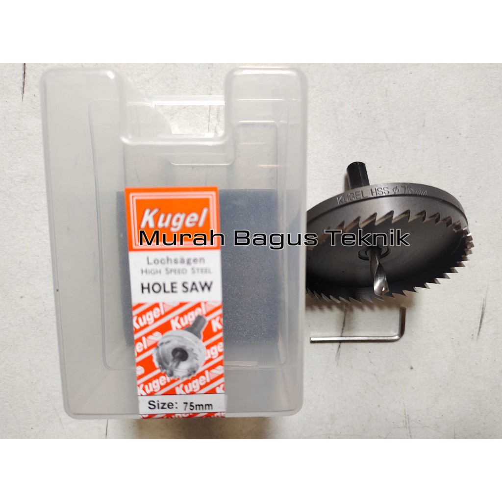 Hole Saw HSS 75mm High Speed Steel Hole Saw Pelubang Besi Kayu Pvc