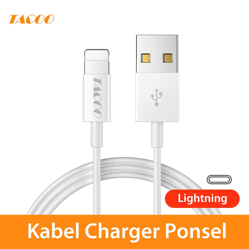 

Tacoo Kabel Data 2.3A Micro USB/Type-C/Lightning Cable Charger Fast Charging 1m untuk iPhone Android