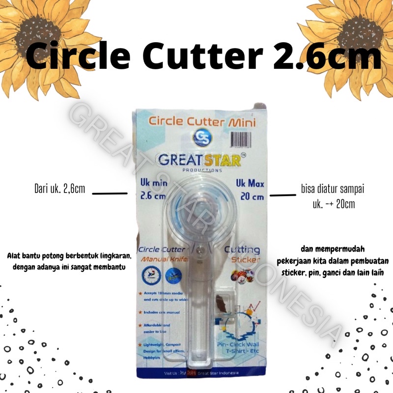 

CIRCLE CUTTER MINI 26 MM WITH PACKING