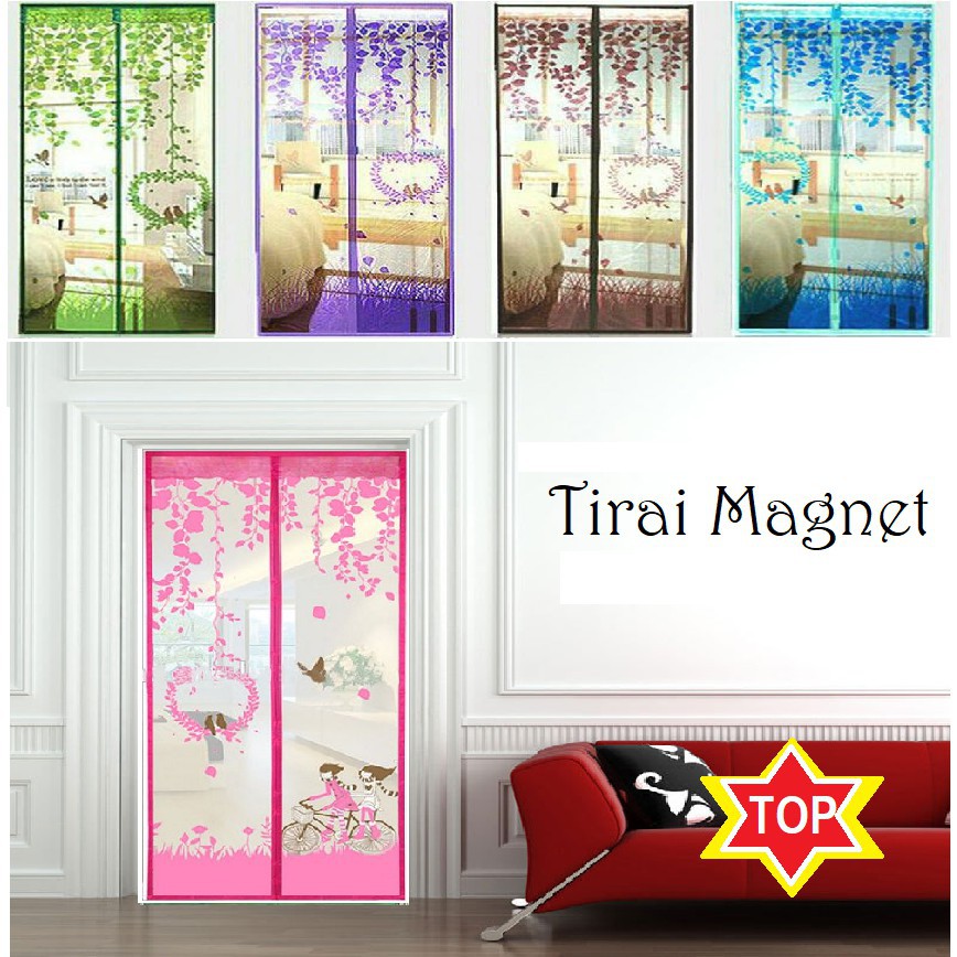 Tirai Magnet Anti Nyamuk Karakter 90 X 210cm Kasa Nyamuk Gorden Tirai Pintu Shopee Indonesia