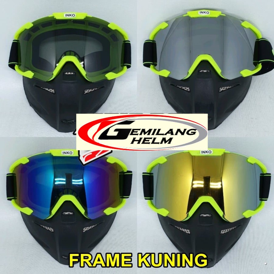 Goggle Mask INKO Google Masker Helm Retro Kacamata Masker Helm Murah