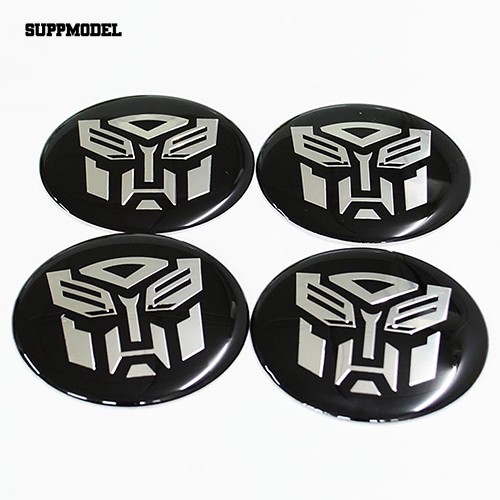 4Pcs Stiker Decal Bentuk Roda Mobil untuk Velg Mobil