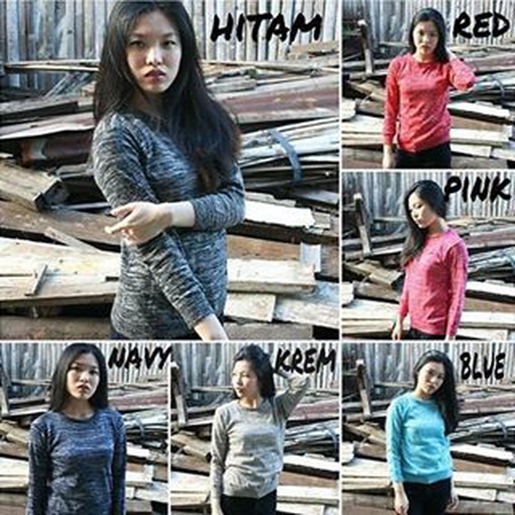 Sweater Twist Polos Biru Muda