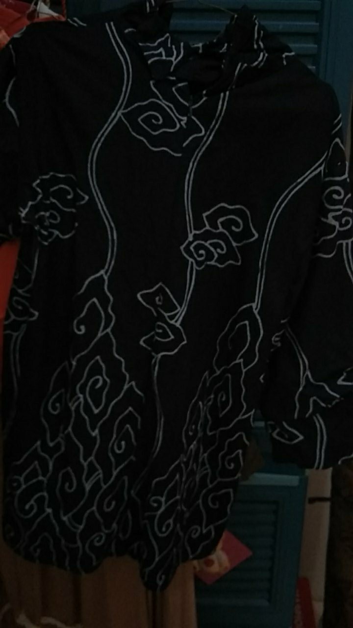 Shanaya Batik Tunik Seling Cap Garutan Navy Batik Asli Solo Atasan Batik Modern S M L Xl Xxl