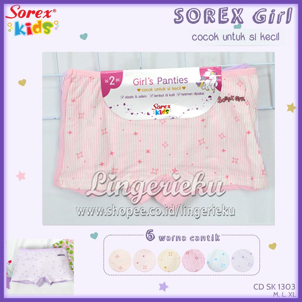 Sorex 1301 1303 1305 1308 CD Celana Dalam Anak Anak Perempuan Lucu Bagus Cute