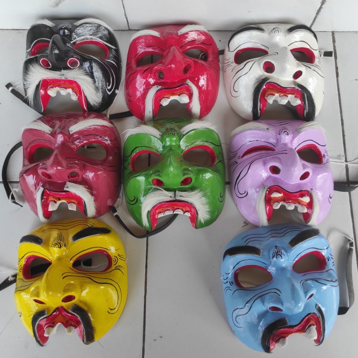 Topeng Bondres Bali/Topeng Lucu/Topeng Unik/Topeng Kayu/Topeng Bibir - Greenstopshop