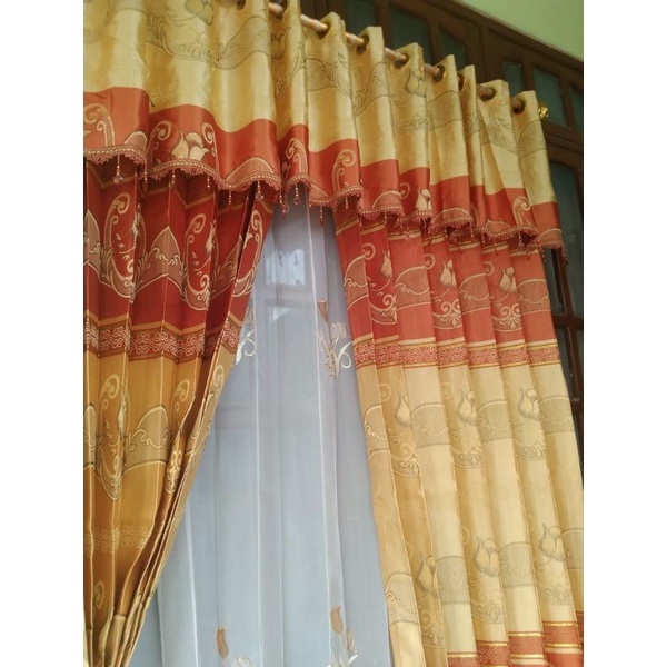 Gorden Jodha 2-3 Meter Hordeng Jodha Tirai Gorden Gorden Prada Murah Gorden Jendela Hordeng Murah