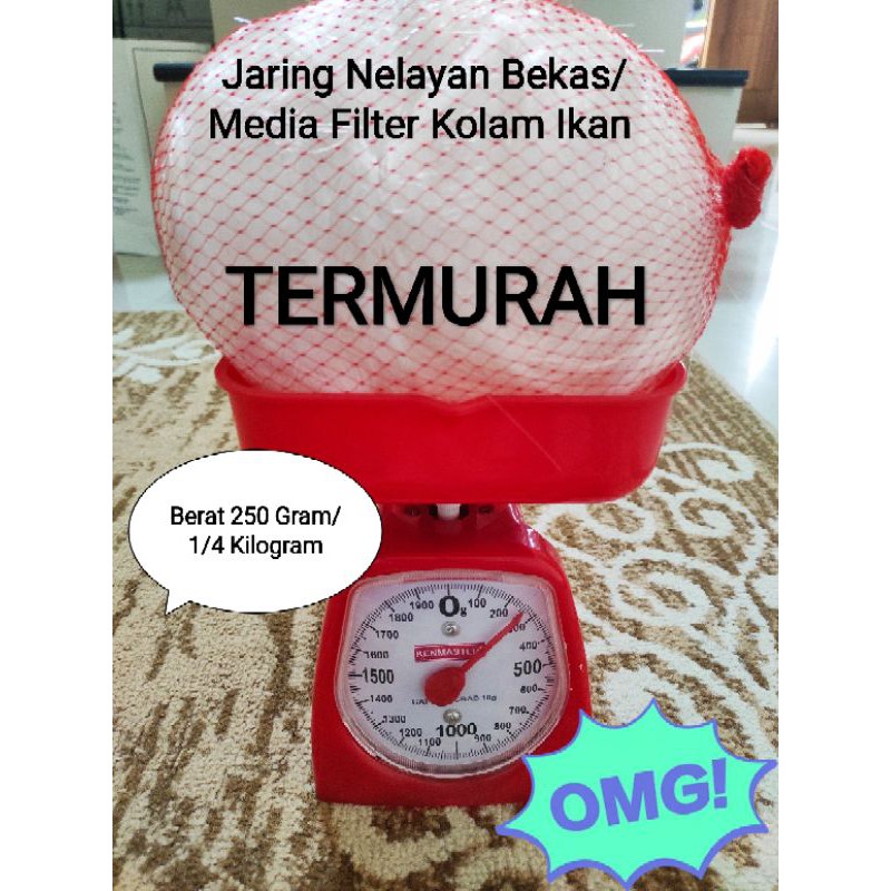 Jaring Nelayan Bekas/Media Filter Kolam Ikan