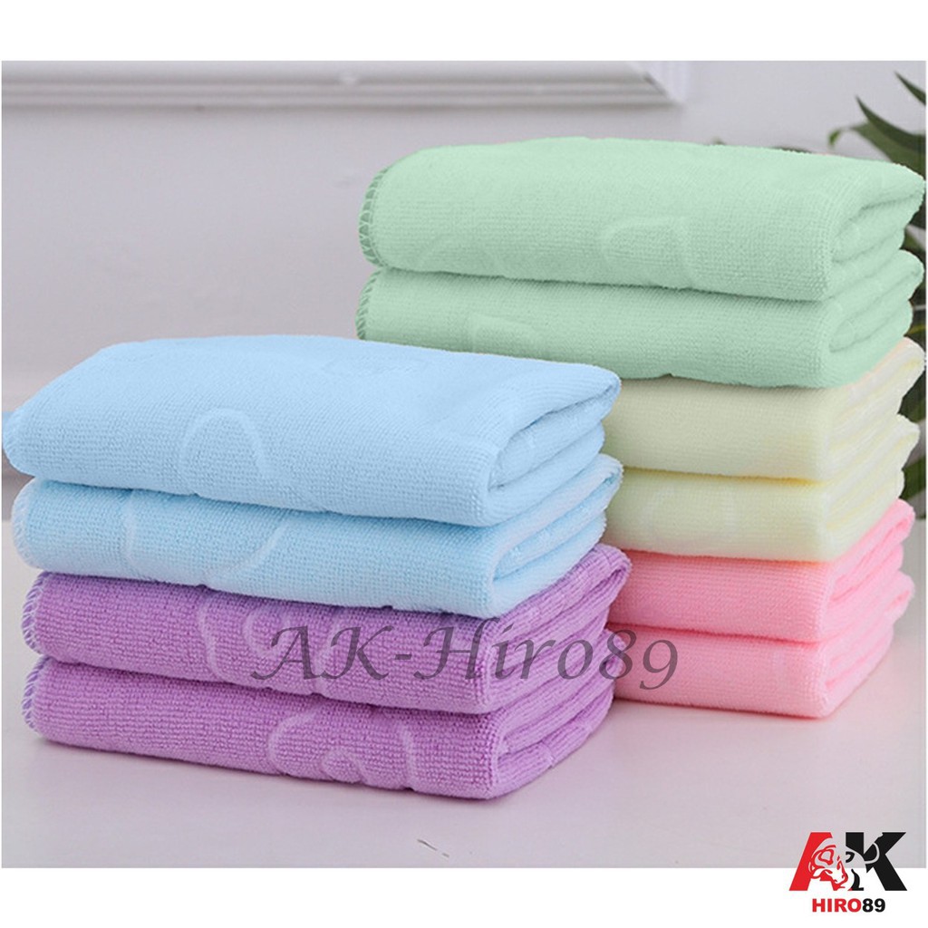 HANDUK BESAR MICROFIBER POLOS UKURAN BESAR 70 X 140 / HANDUK MANDI LEMBUT