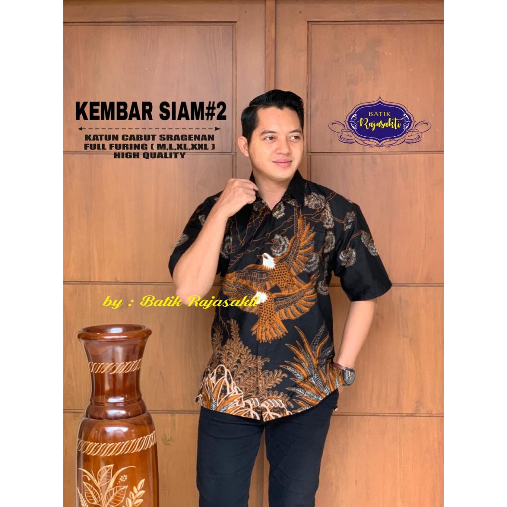 KEMBAR SIAM SERI RAJASAKTI KEMEJA BATIK SOLO PRIA LENGAN PENDEK PANJANG LAPIS FURING ATASAN PREMIUM MODERN KATUN HALUS BIMASENA BIRENDRA BIRU INDAH BRAHMAKERTA BRAHMAKERTA MERAH BUDIDRAWA BULANAGA BUNGA KAPAS BUNGA MEKAR BURUNG KASUARI CAKAR DEVDAN CAKAR