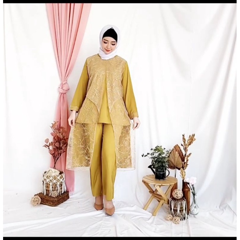 Setcel brukat Pesta premium/kondangan sakila