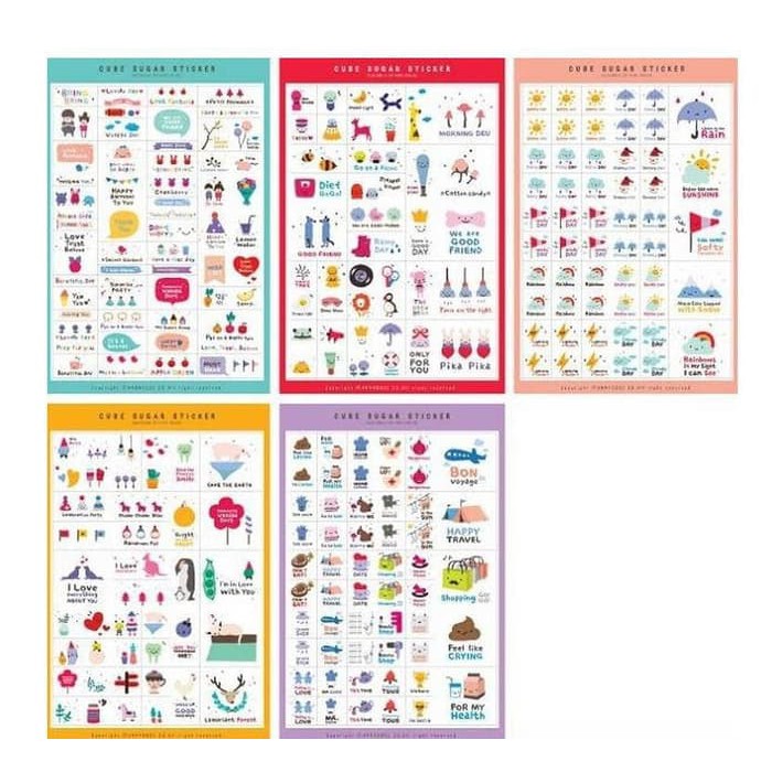 CUBE SUGAR Diary Deco Sticker - Happy Days (5pcs)