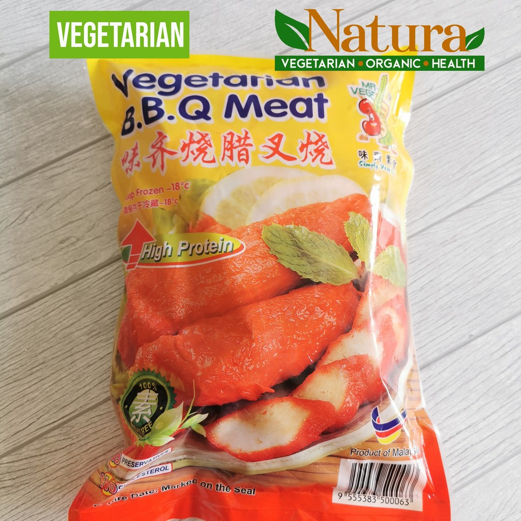 

Mr Vege BBQ Meat 1Kg Cha Sio Char Siew Beku Vegan Vegetarian