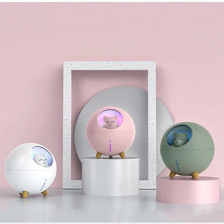 Diffuser Humidifier Lampu Tidur Cute Pewangi Ruangan