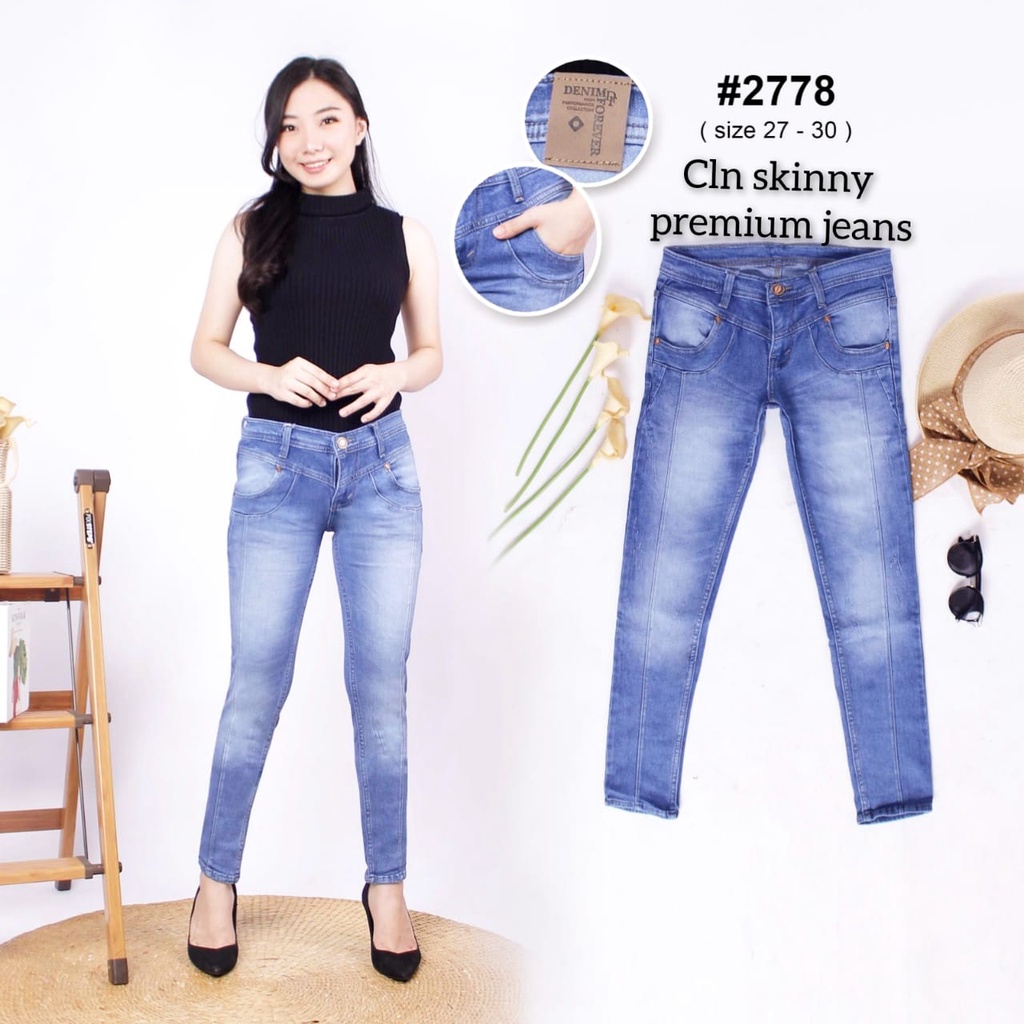 Celana Panjang Jeans Wanita Pensil Tulang 27-30 31-34 35-38 Bisa Bayar Ditempat(COD)