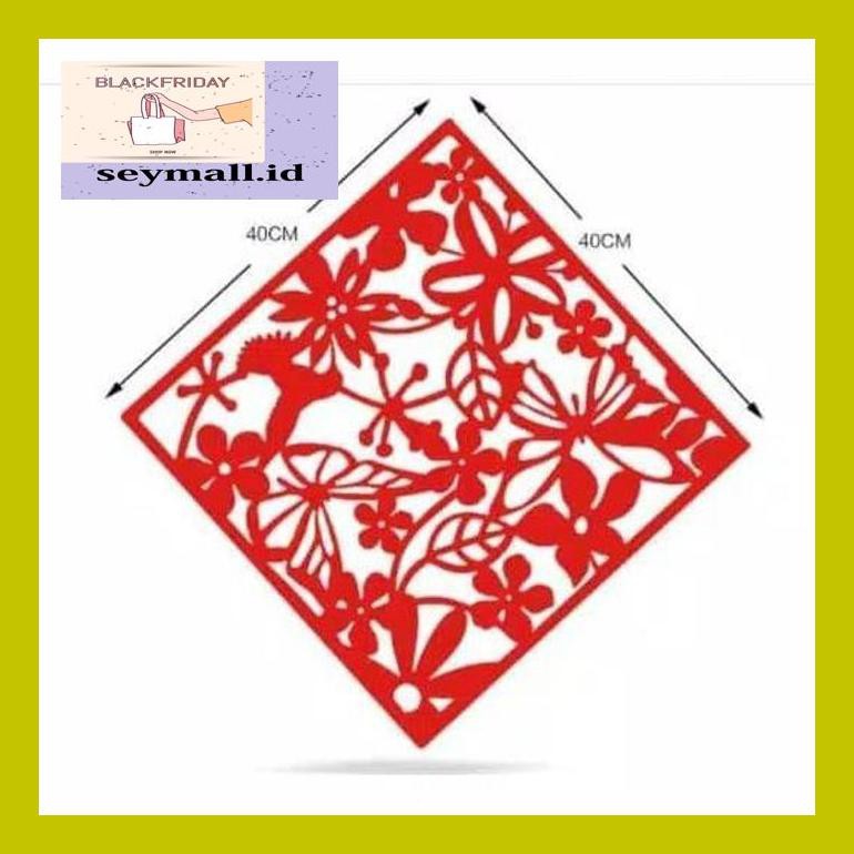 Seygtnf Hiasan Dekorasi Dinding Sekat Ruangan Rumah Kamar Vintage Bahan Pvc - Penyekat Merah