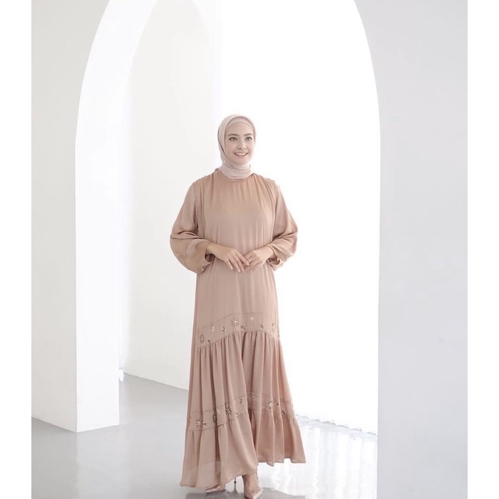 CAMELIA DRESS NUDE - MAJESTE