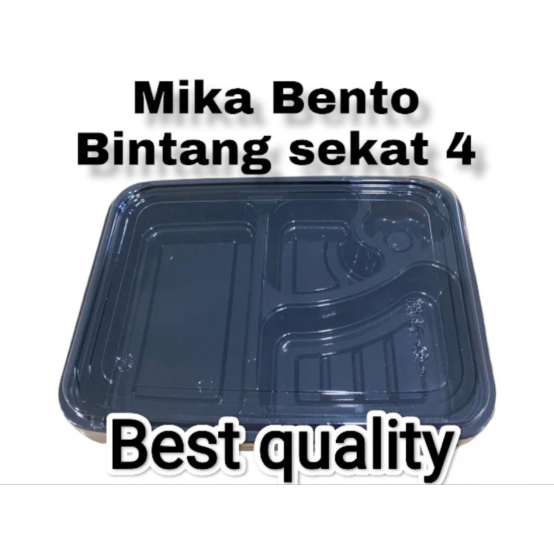 Mika Tray Bintang Sekat 4/Mika Bento Bintang + Tutup