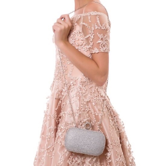 Tas Clutch Malam Tas Malam Bertatahkan Berlian dengan Tas Bahu Rantai Dompet Tas Tangan Wanita Tas Malam untuk Pernikahan