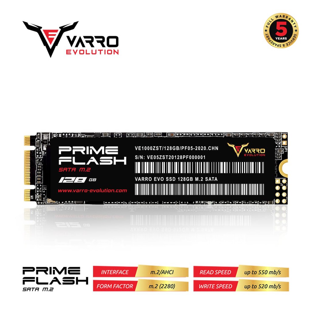 SSD VARRO M2 128GB PRIME 5 TAHUN GARANSI