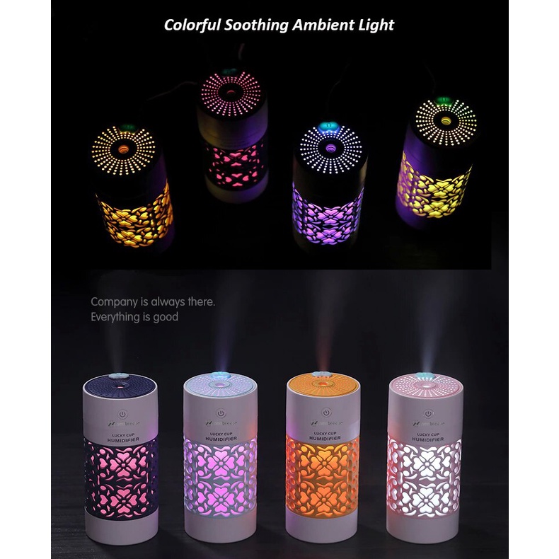 Car Humidifier Diffuser Aroma Therapy Pelembab Pewangi Mobil Mood Light