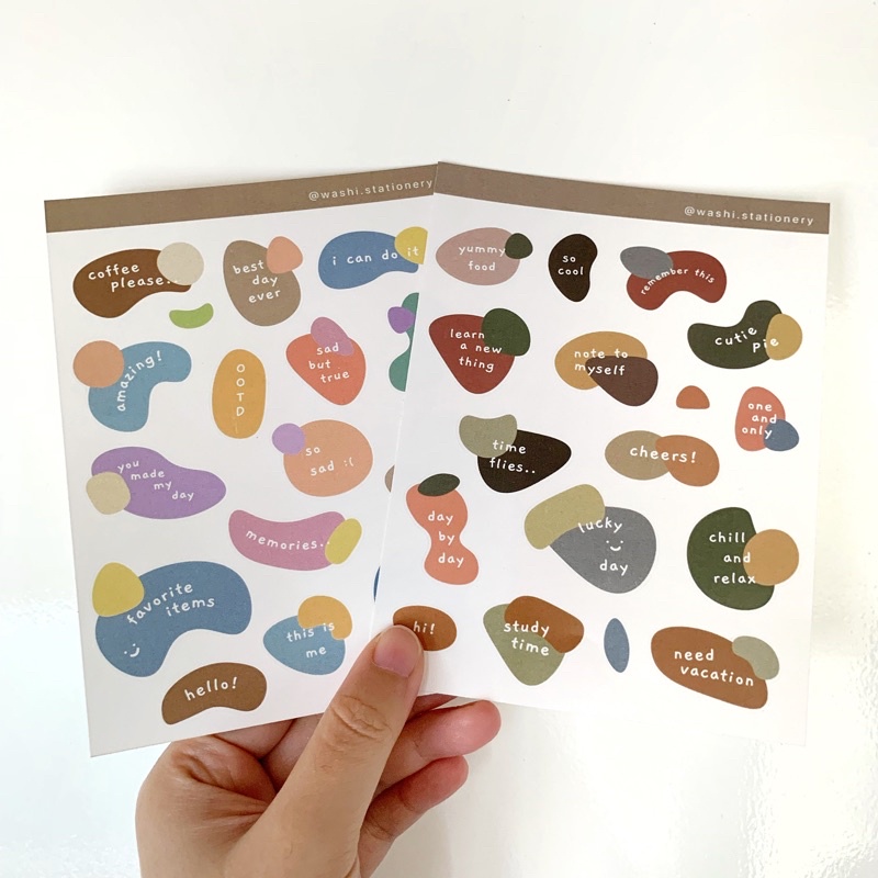 

Sticker shape and words deco planner