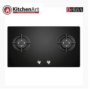 KOMPOR DELIZIA DHG 820 STTGB (BLACK GLASS) 80 CM