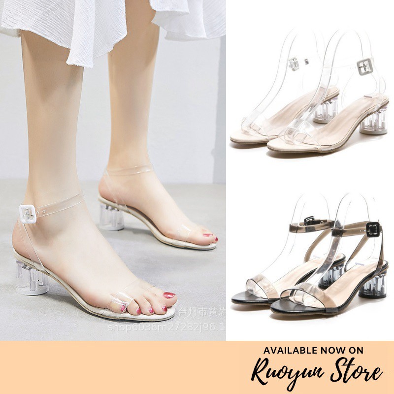 RYS - Round Heeled Sepatu Hak Bertali Casual/Pesta - Ori Import